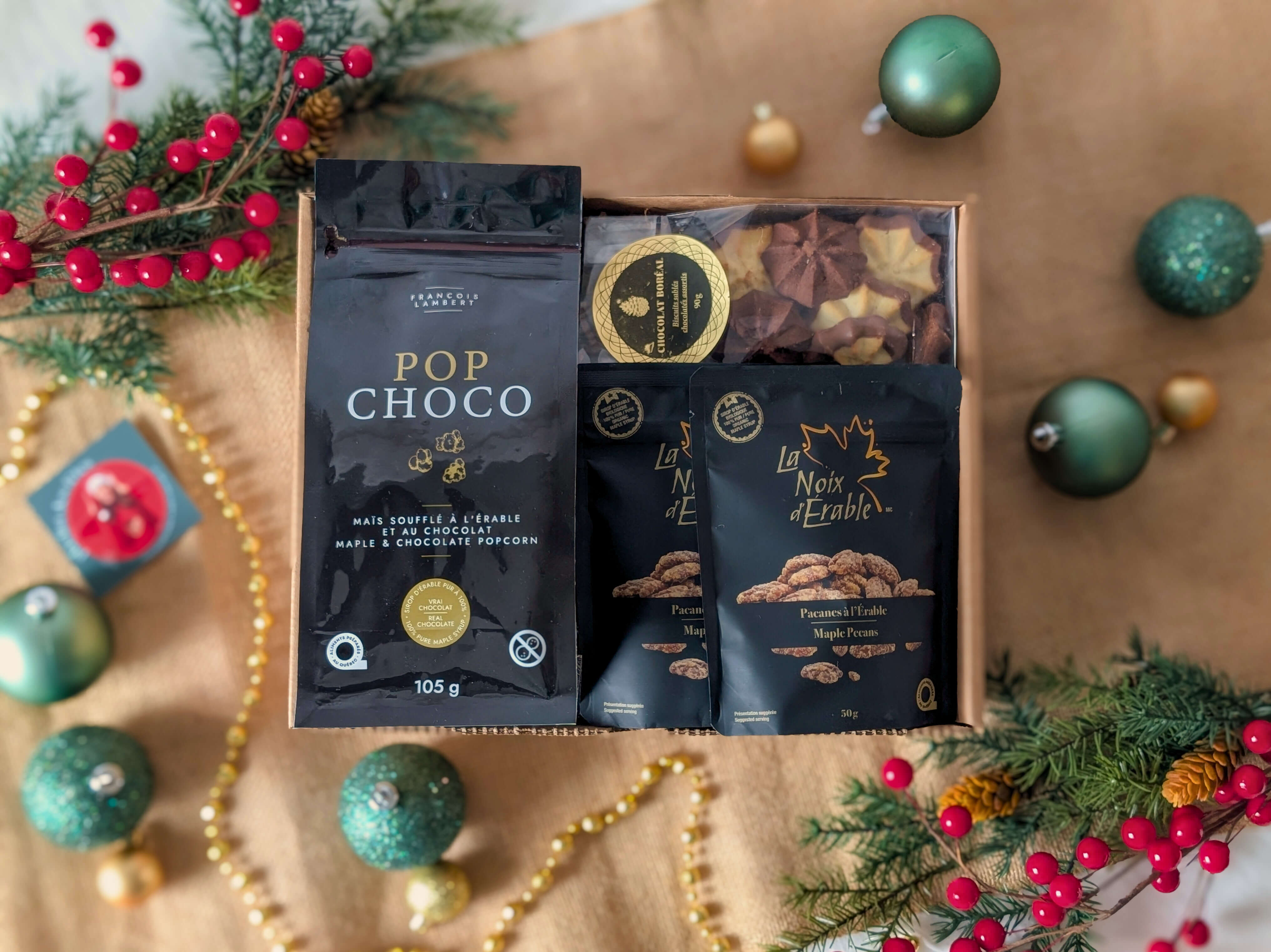 boite cadeau confort chaï produits québécois locaux