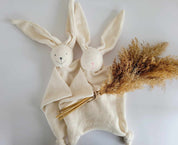 Doudou Lapinou, velours de bambou - Écru