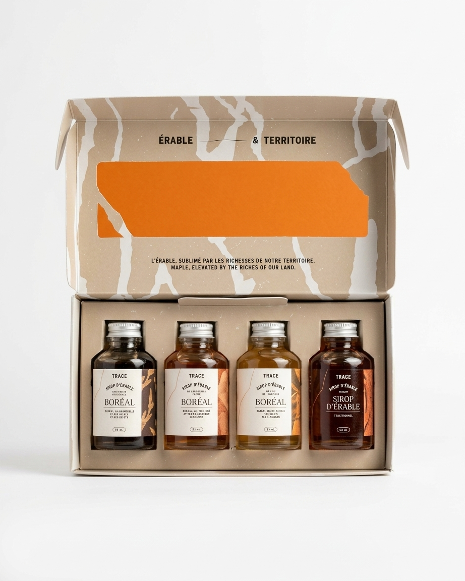 Coffret dégustation de sirop d'érable TERRITOIRE de Trace