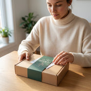 Pack individual items into a box with a Shop moi ça sleeve.