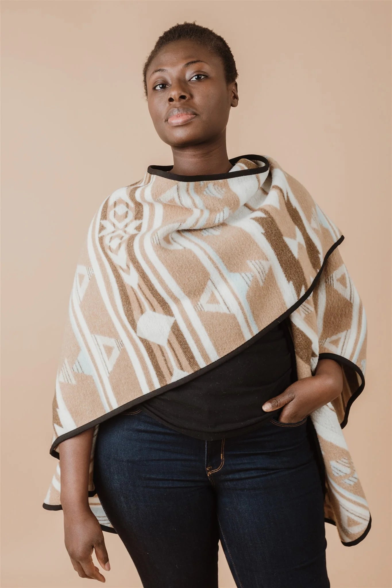 Châle écoresponsable réversible Sand de MINI TIPI