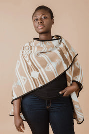 Châle écoresponsable réversible Sand de MINI TIPI