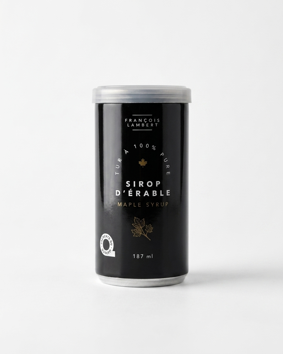 Canette de sirop d'érable 100% pur avec couvercle hermétique