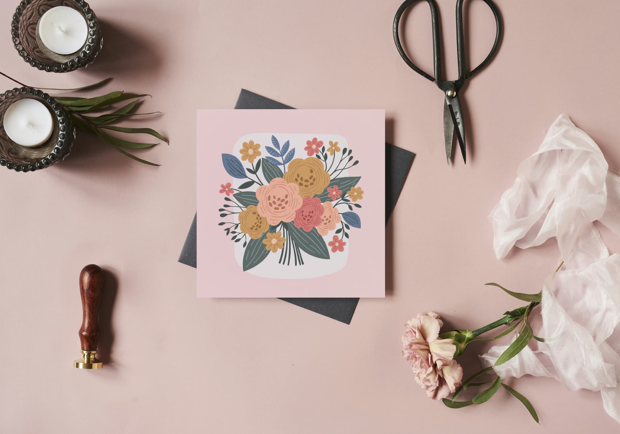 Carte de souhaits - Douces fleurs