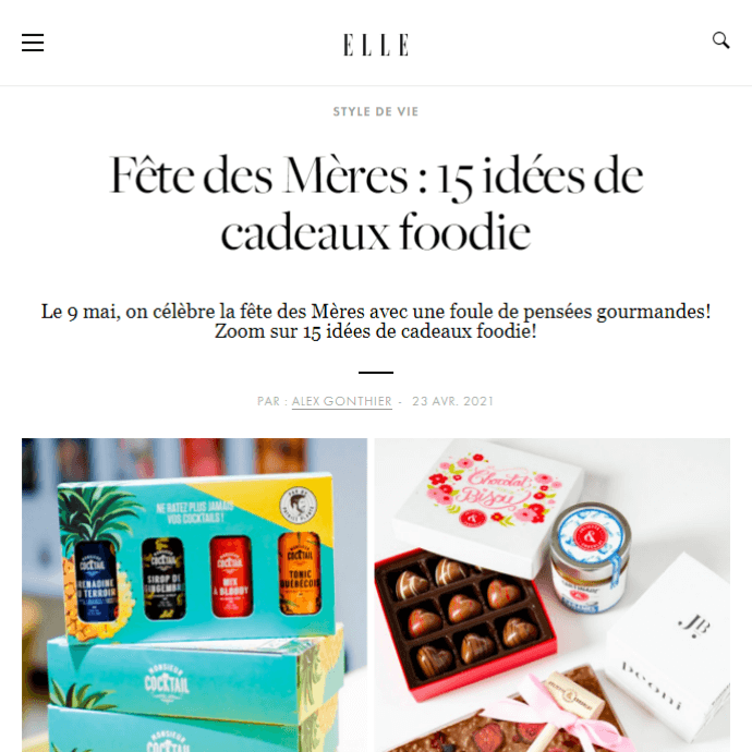 ELLE QUÉBEC | Fête des Mères : 15 idées de cadeaux foodie