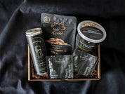 Boîte Noir gourmand au look noir chic pour cadeau corporatif gourmand