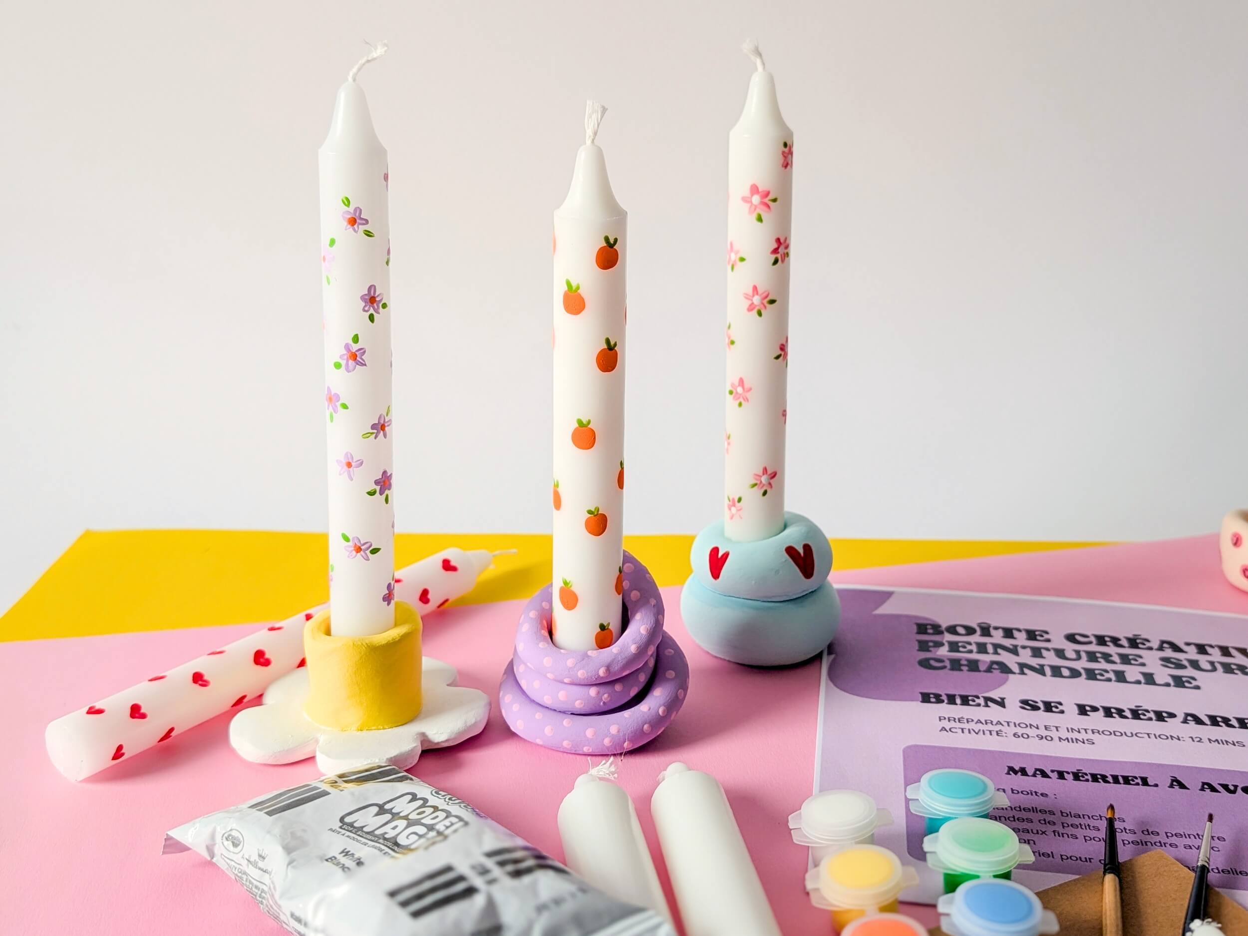 Boîte créative Peinture sur chandelle et bougeoir