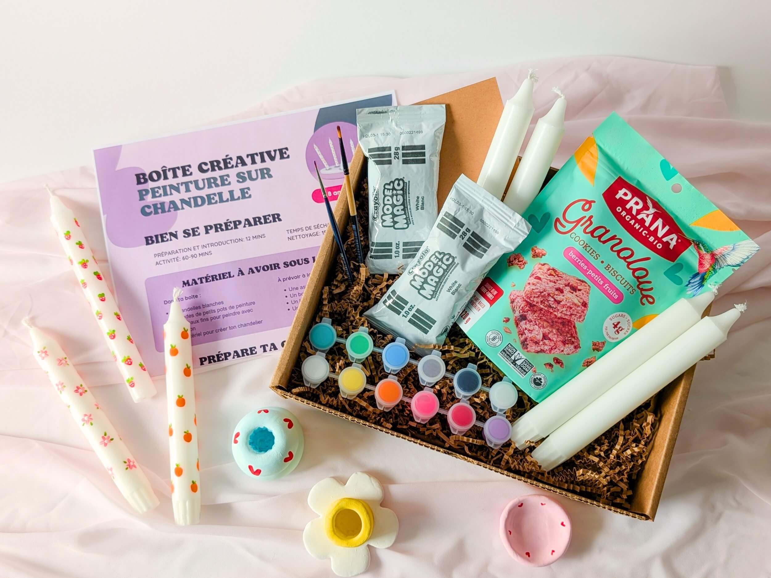 Boîte créative Peinture sur chandelle et bougeoir