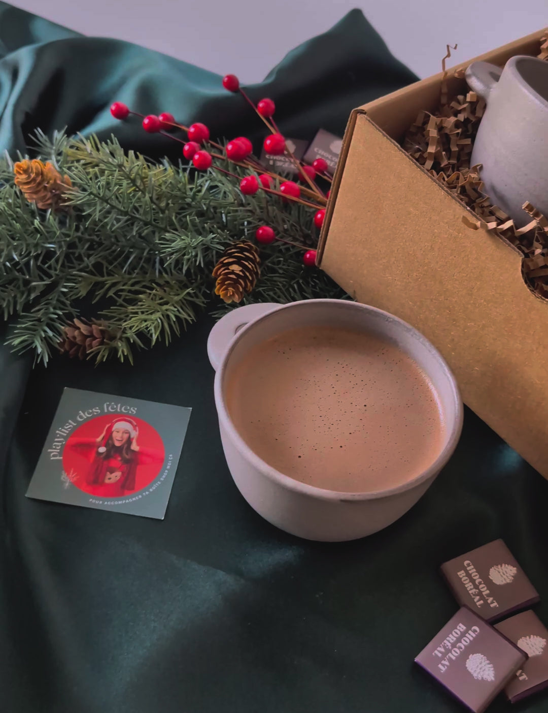 boite cadeau chocolat chaud noel