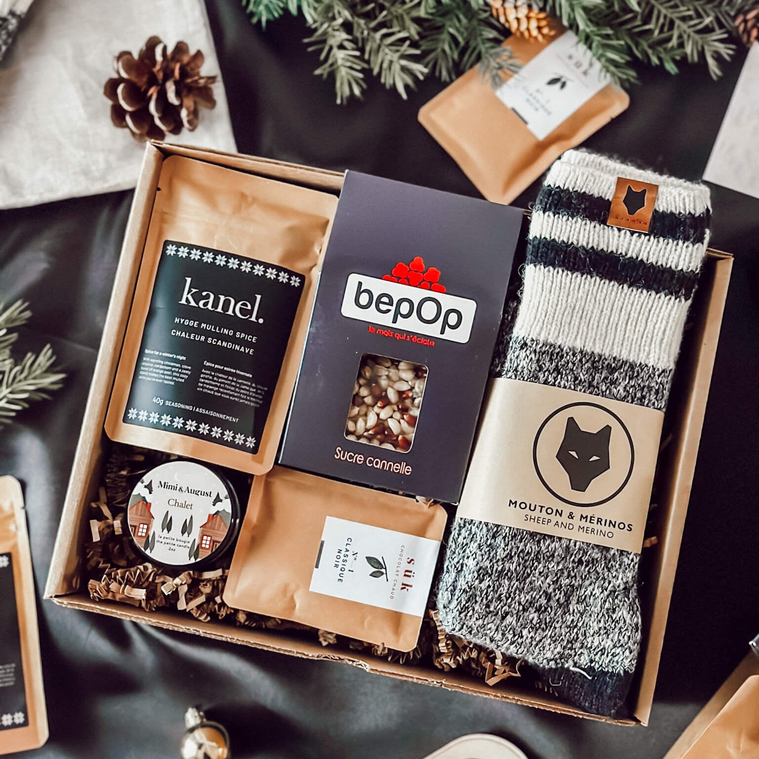 boite cadeau chalet produits quebecois