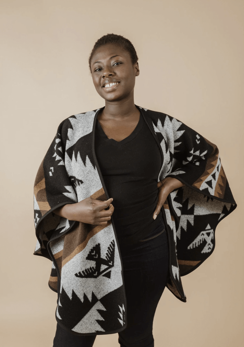 Châle écoresponsable réversible Thunderbird de MINI TIPI